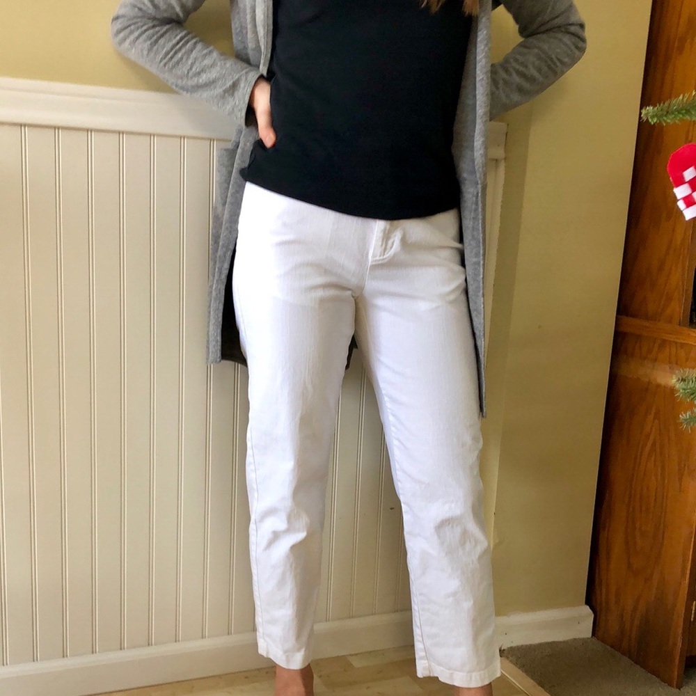 Christopher and Banks White High-Waisted Jeans - Picture 2 of 7